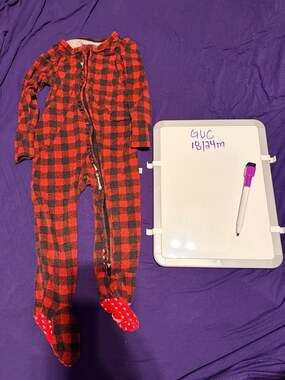 Posh Peanut Plaid Footie Sleeper Ruffle